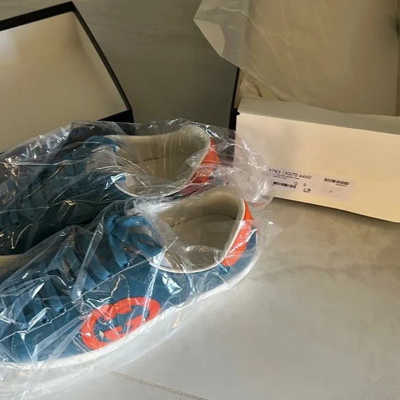 Gucci | Shoes | Gucci Sneakers With Orange Ggs On The Side  display picture 2